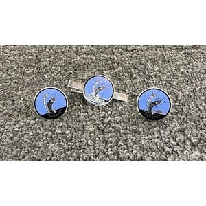 USS Sailfish SSR-572 Enameled Cuff Links Vintage US Navy Militaria Cold War Subs